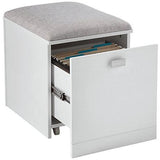 (Scratch & Dent) See Jane Work Kate File/Seat, 18 1/2"H x 15 3/8"W x 18 1/8"D, White
