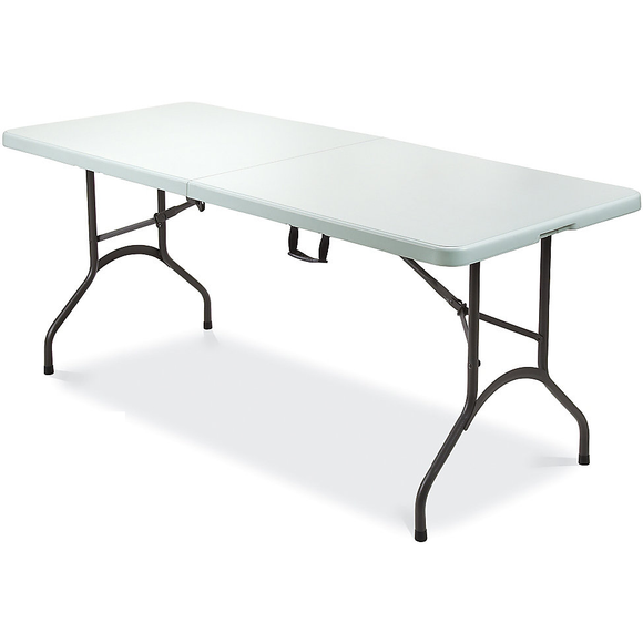 (Scratch & Dent) Realspace Outlet  Folding Table, Molded Plastic Top, 28 1/2