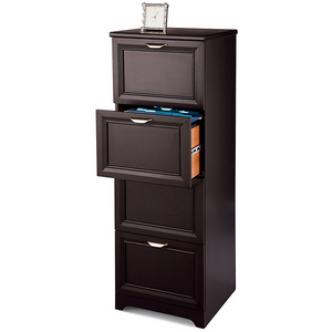 (Scratch & Dent) Realspace Outlet Magellan Collection 4-Drawer Vertical File Cabinet, 54"H X 18 3/4"W X 19"D, Espresso