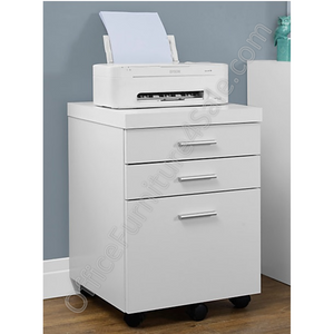 Monarch Outlet Specialties Filing Cabinet, 3 Drawers, 26"H x 18"W x 19"D, White