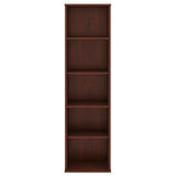 Bush Business Outlet Furniture 5-Shelf Narrow Bookcase, 66 7/8"H x 17 15/16"W x 15 1/2"D, Hansen Cherry
