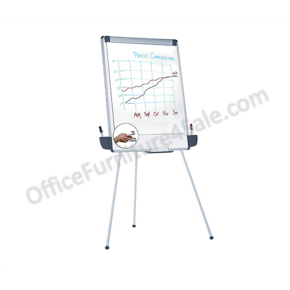 (Scratch & Dent) OF4S Outlet Tripod Dry-Erase Easel, 29 3/8