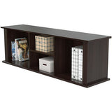 Inval Outlet Wall Mounted Laminate Hutch, 14 9/10"H x 47"W x 11 4/5"D, Espresso-Wengue