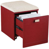 See Jane Work Outlet Kate File/Seat, 18 1/2"H x 15 3/8"W x 18 1/8"D, Red