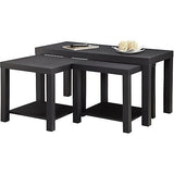 Ameriwood Home Holly Bay Coffee Table and End Table Set, Black