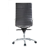 Sangui Ribbed High-Back Leather Chair