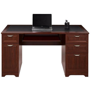 (Scratch and Dent) Realspace Outlet Magellan 59"W Managers Desk, Classic Cherry