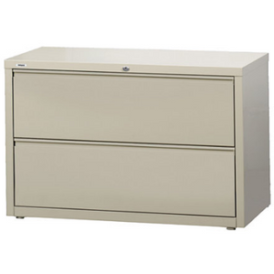 (Scratch & Dent) WorkPro Steel Lateral File, 2-Drawer, 28"H x 42"W x 18 5/8"D, Putty, 370154