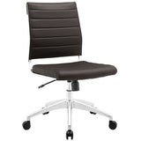Aspire Armless Mid Back Office Chair in Brown