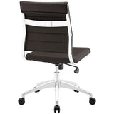 Aspire Armless Mid Back Office Chair in Brown