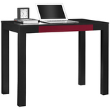 (Scratch & Dent) Ameriwood Outlet Home Parsons Desk With Drawer, Black/Red