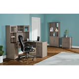 Realspace Outlet Magellan 59"W L-Shaped Desk, Gray