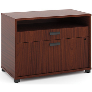 (Scratch & Dent) Basyx by HON Manage Series Laminate Letter-Size Lateral File Center, 2-Drawer, 22"H x 30"W x 16"D, Chestnut
