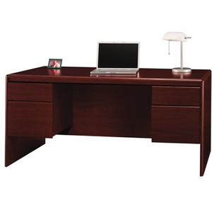 Outlet Bush Furniture Northfield Office Desk With Storage, Harvest Cherry, Standard Delivery