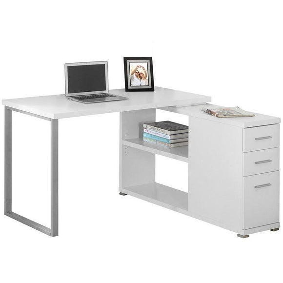 Monarch Specialties Contemporary MDF Computer Desk, White