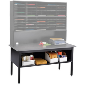 Safco Outlet E-Z Sort Mailroom Furniture, Sorting Table, 28"H x 60"W x 30"D, Black