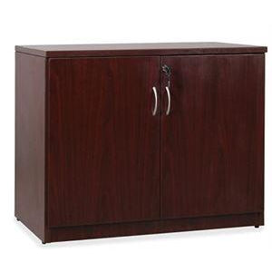 (Scratch & Dent) Lorell Outlet Essentials Series Storage Cabinet, Adjustable, 36"W, Mahogany