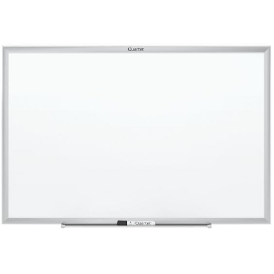 (Scratch & Dent) Quartet Standard Magnetic Dry-Erase Whiteboard, Steel, 4' x 6', Silver Aluminum Frame