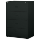 Lorell Lateral File, 4 Drawers, 52 1/2"H x 30"W x 18 5/8"D, Black Item # 271302