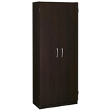 Ameriwood Outlet Home SystemBuild Flynn 2-Door Storage Cabinet, 4 Shelves, Espresso