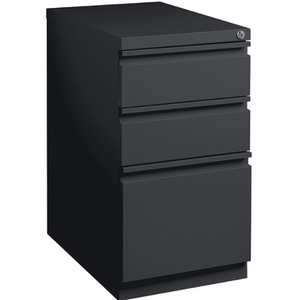 WorkPro 20"D 3-Drawer Vertical Mobile Pedestal File Cabinet, Black Item # 1254466