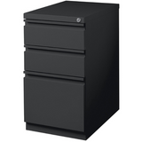 WorkPro 20"D 3-Drawer Vertical Mobile Pedestal File Cabinet, Black Item # 1254466