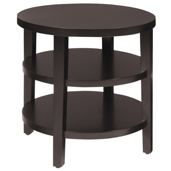 Office Star Ave Six Merge End Table, Round, Espresso Item # 1837963