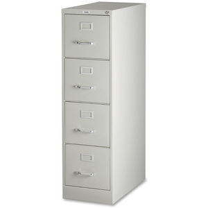 (Scratch & Dent) Lorell Outlet Fortress Series 25''D 4-Drawer Letter-Size Steel Vertical File Cabinet, Light Gray
