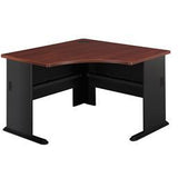 Bush Outlet Office Advantage Series Corner Desk, 29.8"H x 47.17"W x 47.17"D, Calva Apple/Slate