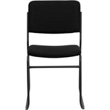 Samson Series 1000 lb. Capacity Fabric High Density Stacking Chair, Black/Black Base