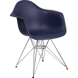 Apollonia Series Plastic Bucket Chair with Chrome Base