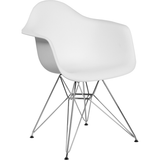 Apollonia Series Plastic Bucket Chair with Chrome Base