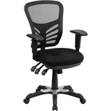 Mid-Back Mesh Multifunction Executive Swivel Ergonomic Office Chair with Adjustable Arms