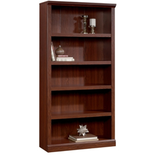 (Scratch & Dent) Realspace Premium Bookcase, 5-Shelf, Brick Cherry
