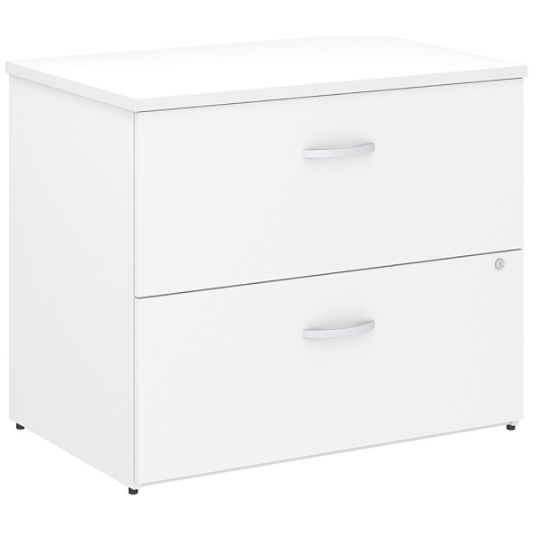 Bush Business Furniture Studio C Lateral File Cabinet, White