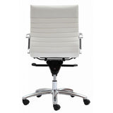 Sangui Ribbed Mid-Back Leather Chair