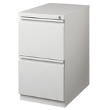 (Scratch & Dent) WorkPro 20"D 2-Drawer Vertical Mobile Pedestal File Cabinet, Light Gray