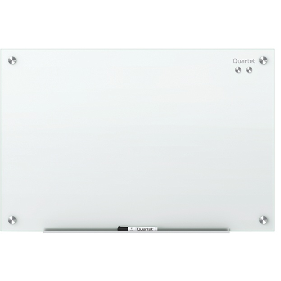 Quartet Infinity Magnetic White Glass Frameless Dry-Erase Board, 48