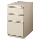 (Scratch & Dent) WorkPro 20"D 3-Drawer Vertical Mobile Pedestal File Cabinet, Putty