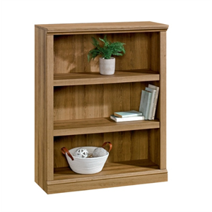 Realspace Premium Bookcase, 3-Shelf, Golden Oak