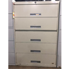 Used 42" Wide 5 Drawer Lateral File, Putty