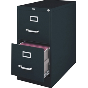 (Scratch & Dent) Lorell Fortress Series 26 1/2''D 2-Drawer Legal-Size Steel Vertical File, Black
