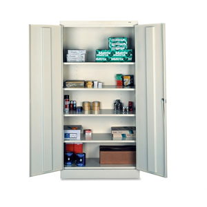 (scratch & Dent) Tennsco Full-Height Standard Storage Cabinet, 72"H x 36"W x 18"D, Light Gray