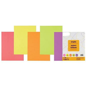 (Open Ream) Brights Multipurpose Paper, 24 lbs, 8.5" x 11", Multicolor, 800/Ream
