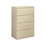 (Scratch & Dent) HON Outlet 800 36"W Lateral 4-Drawer File Cabinet With Lock, Metal, Putty