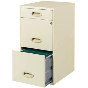 (Scratch & Dent) Realspace Outlet 18"D Vertical 3-Drawer File Cabinet, Metal, Soft White