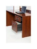 (Scratch & Dent) Bush Business Furniture Components 20-1/6"D Vertical 2-Drawer 3/4 Pedestal Cabinet, Hansen Cherry/Graphite Gray