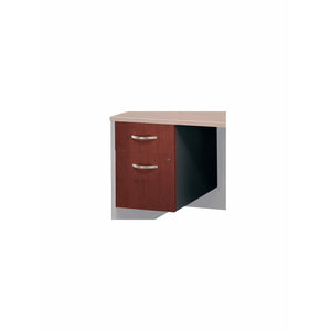 Bush Business Furniture Components 20-1/6"D Vertical 2-Drawer 3/4 Pedestal Cabinet, Hansen Cherry/Graphite Gray