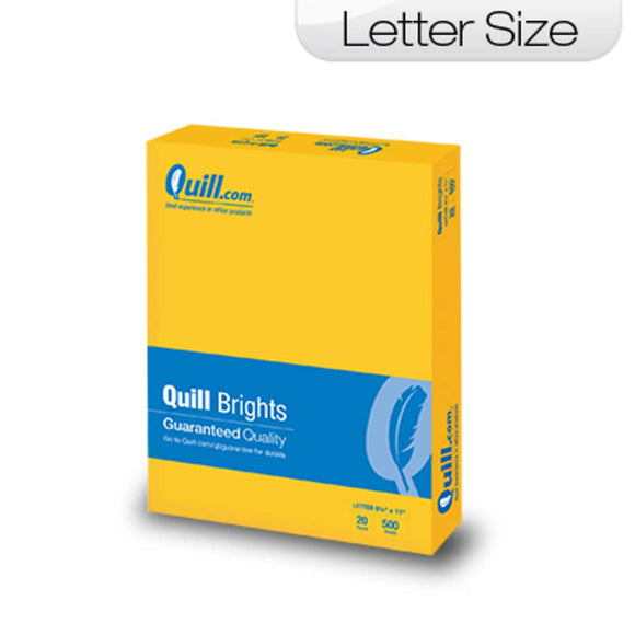 Quill Brights 20-lb. Color Paper, 8-1/2x11, Letter Size, Orange (Case or Ream)