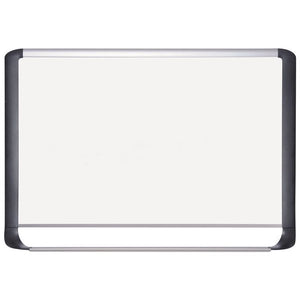 (Scratch & Dent) MasterVision 48" x 96" White Magnetic Dry Erase Board, Silver & Black Aluminum Frame